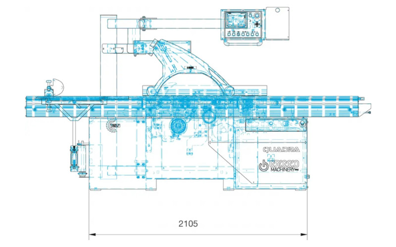 Formátovací pila s předřezem GRIGGIO QUADRA 400 standard - motorický zdvih