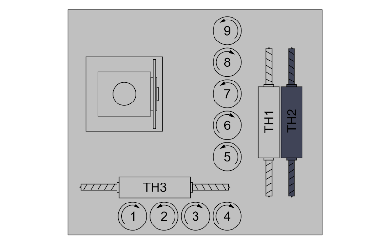 27845017 Dvojité vrtací vřeteno do hrany v ose X - TH2