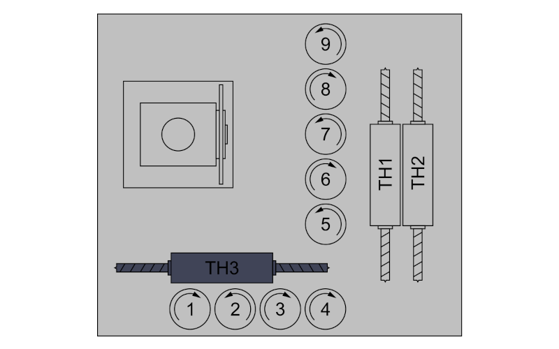 27845018 Dvojité vrtací vřeteno do hrany v ose X - TH2